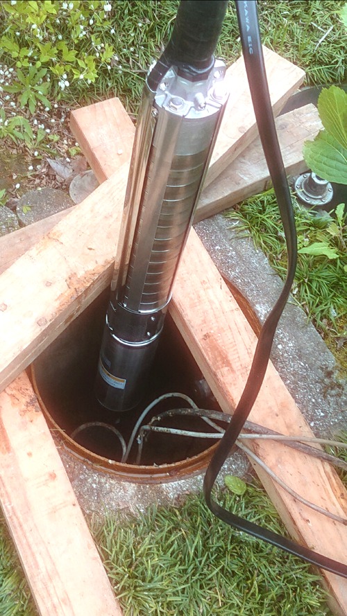 井戸用水中ポンプの交換